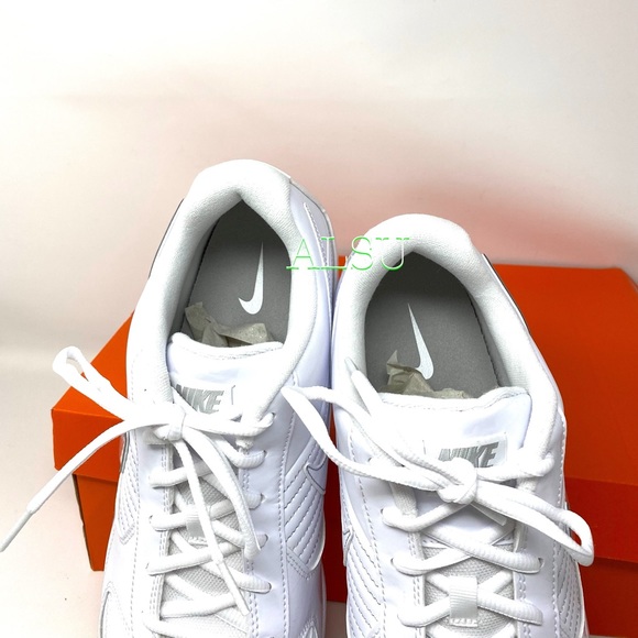 Nike Air Baseline Low White Leather Men’s Sneakers - Picture 5 of 10